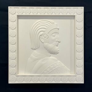 Syrus le Grand Bas-Relief en Marbre artificiel 40x40 – Image 1