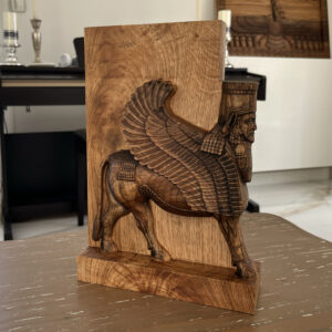 Porte des Nations Sclupté en bois 20x30 - Image 3