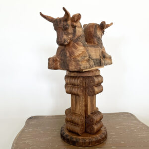 Colonne Persane Sclupté en bois 50x30x15 – Image 3