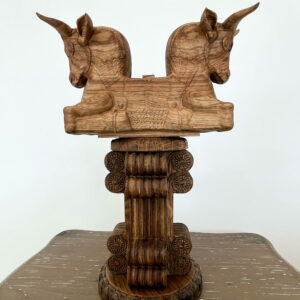 Colonne Persane Sclupté en bois 50x30x15 – Image 4