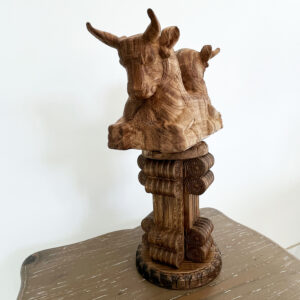 Colonne Persane Sclupté en bois 50x30x15 – Image 2