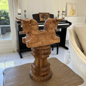 Colonne Persane Sclupté en bois 50x30x15 – Image 8