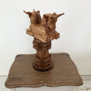 Colonne Persane Sclupté en bois 50x30x15 – Image 5