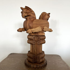 Homa Oiseau de bonheure Sclupté en bois 50x30x15 - Image 3