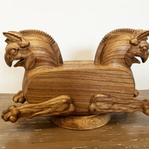 Homa Oiseau de bonheure Sclupté en bois 50x30x15 - Image 8