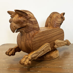 Homa Oiseau de bonheure Sclupté en bois 50x30x15 - Image 7