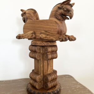 Homa Oiseau de bonheure Sclupté en bois 50x30x15 - Image 4