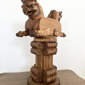 Homa Oiseau de bonheure Sclupté en bois 50x30x15 - Image 5