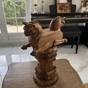 Homa Oiseau de bonheure Sclupté en bois 50x30x15 - Image 2