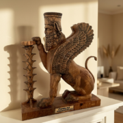 Winged Lion wooden statue - Image 5