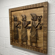 Soldat et l'mbassadeur bas-relief en bois - Image 2